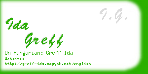 ida greff business card